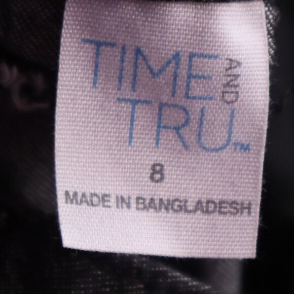 DARK DENIM SKIRT 8 Tiered Buttons Long Maxi A-line Casual Spring Summer Travel - Picture 6 of 12